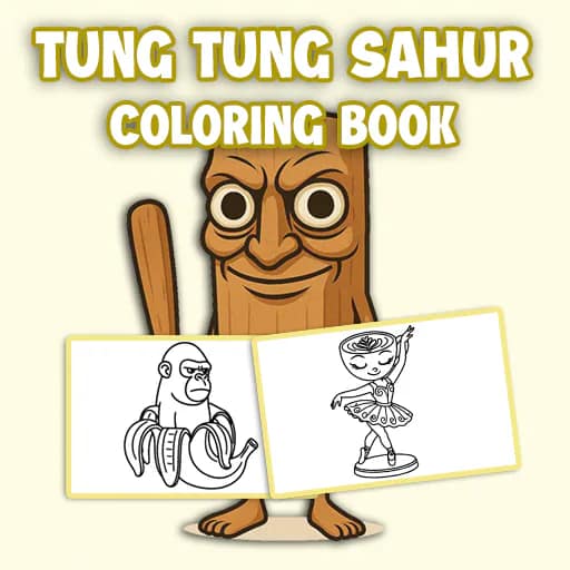 Tung Tung Sahur Coloring Book cover
