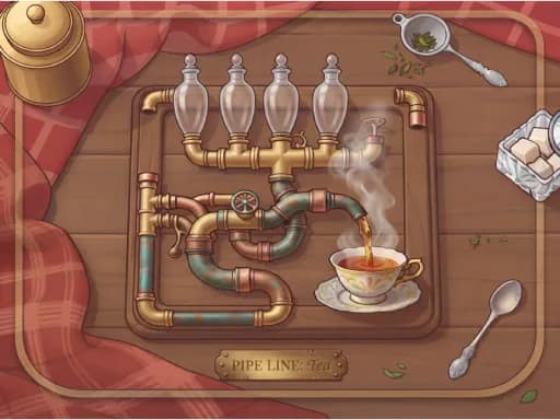 Pipe Line Puzzle: Tea cover