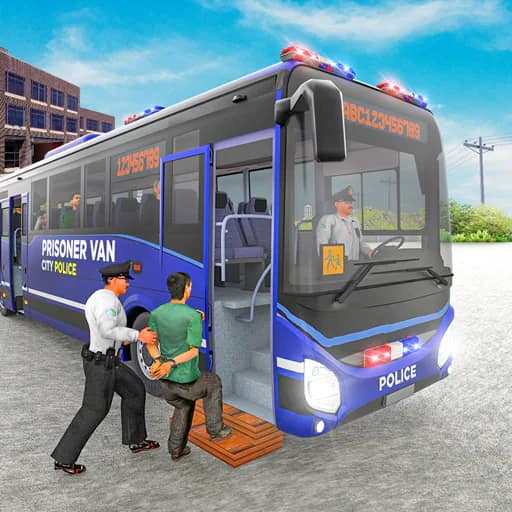 Jail Prison Van Police Game cover